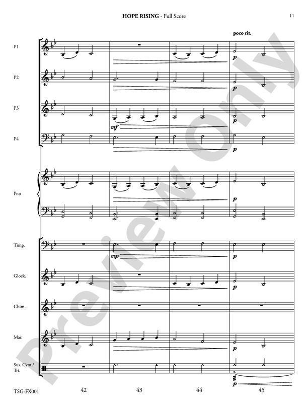 Hope Rising (Flexible Arrangement) - Concert Band Conductor Score & Parts (Digital Download)