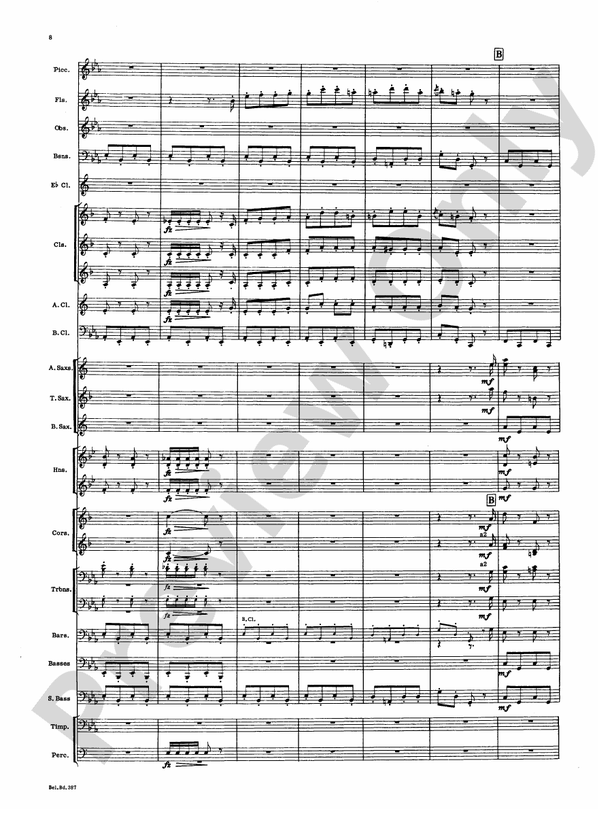 March and Procession of Bacchus (Grade 5) - Concert Band Conductor Score & Parts (Digital Download)