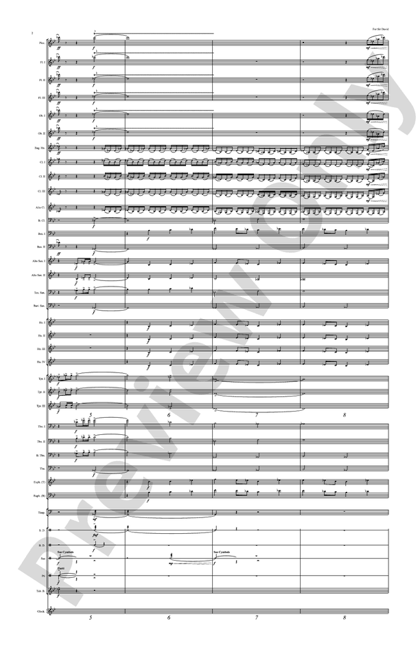 For Sir David - Concert Band Conductor Score & Parts (Digital Download)