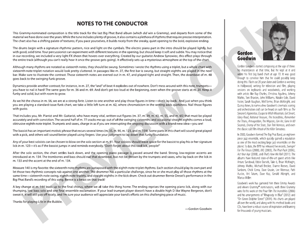 Life in the Bubble - Jazz Ensemble Conductor Score & Parts(Digital Download)