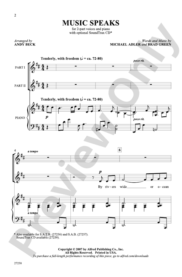 Music Speaks – 2-Part Choral Octavo (Digital Download)