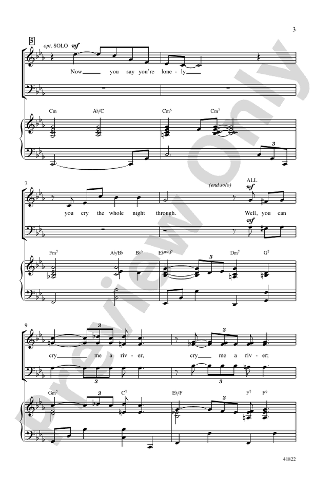 Cry Me a River – SAB Choral Octavo (Digital Download)