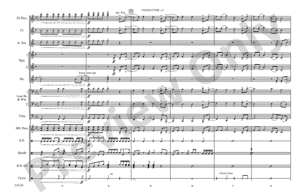 Hot N Cold (Arr. Jordan Barker) – Marching Band Conductor Score & Parts (Digital Download)