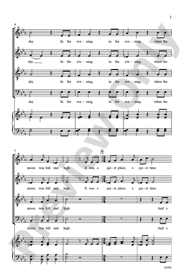 In the Evening – SATB Choral Octavo (Digital Download)