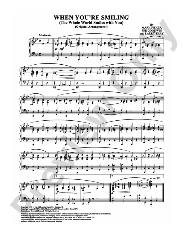 When You're Smiling (Original Arrangement) - Piano (Digital Download)