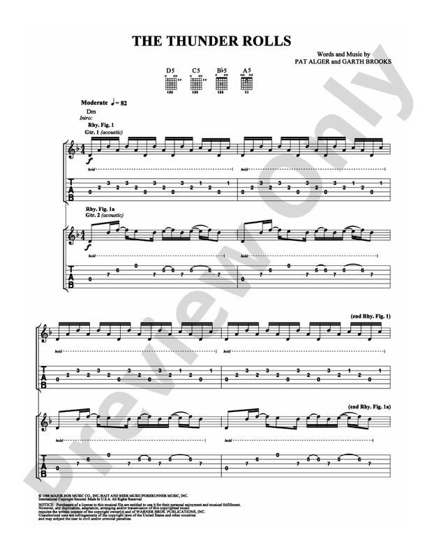 The Thunder Rolls - Guitar TAB (Digital Download)