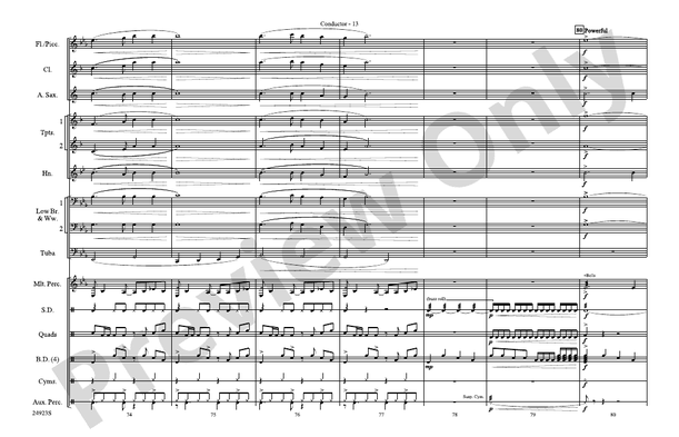 A New World, Movement One – Marching Band Conductor Score & Parts (Digital Download)