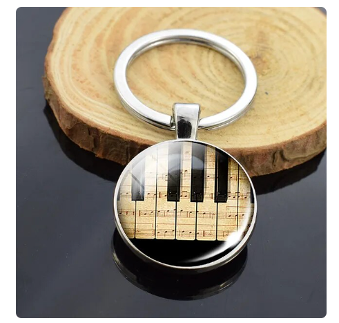 Glass Top Keyboard Keyring