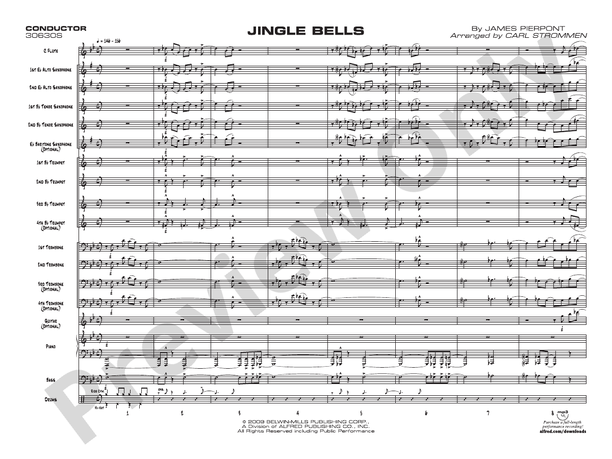 Jingle Bells - Jazz Ensemble Conductor Score & Parts(Digital Download)