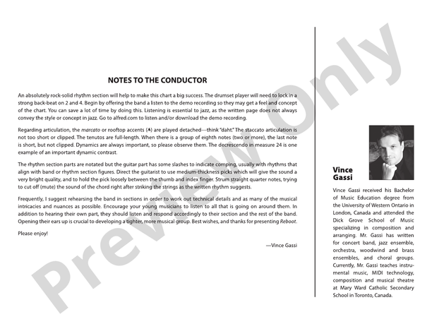 Reboot - Jazz Ensemble Conductor Score & Parts(Digital Download)
