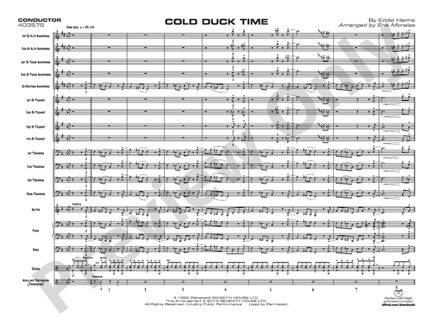 Cold Duck Time - Jazz Ensemble Conductor Score & Parts(Digital Download)