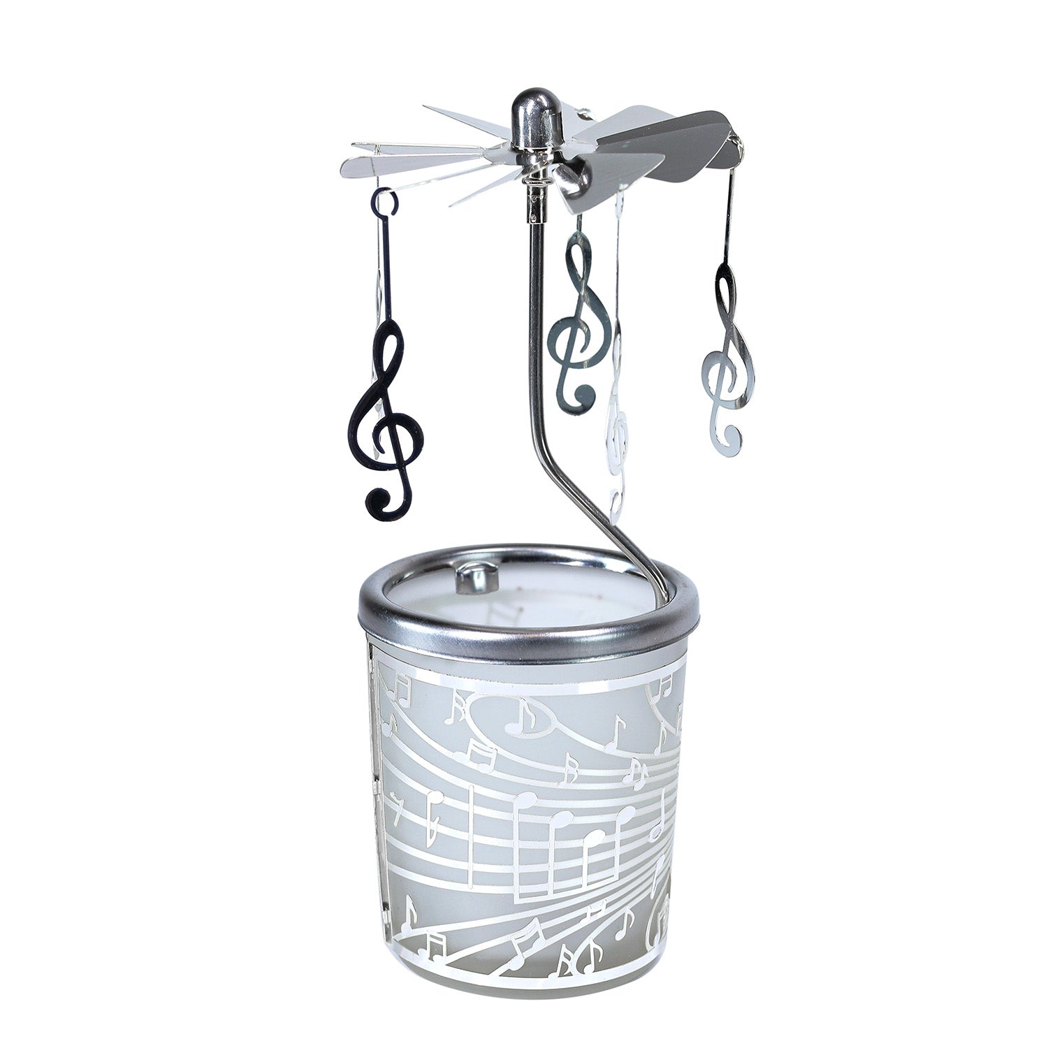 Glass Carousel Treble Clefs