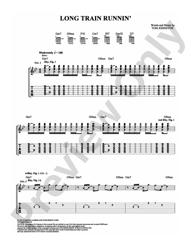 Long Train Runnin' - Easy Guitar (Digital Download)
