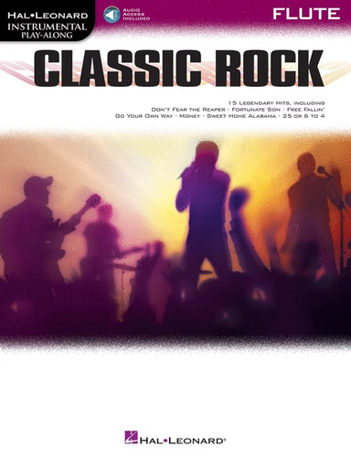 Classic Rock - Flute Instrumental Play-Along Book with Online Audio - Various - Hal Leonard