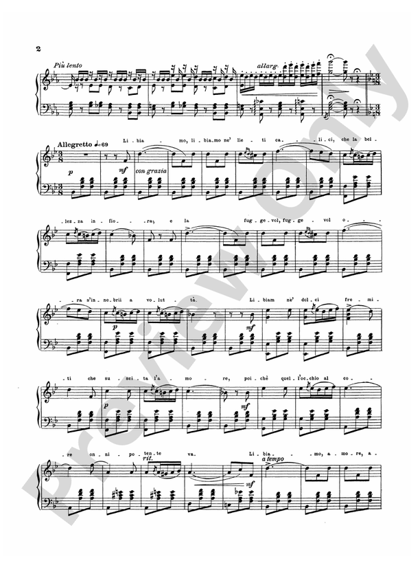 Telemann - Verdi Album of Three Overtures - Piano Solo (Digital Download)