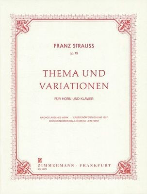 Strauss F - Theme & Variations Op13 - Horn/Piano Accompaniment Zimmermann ZM12570