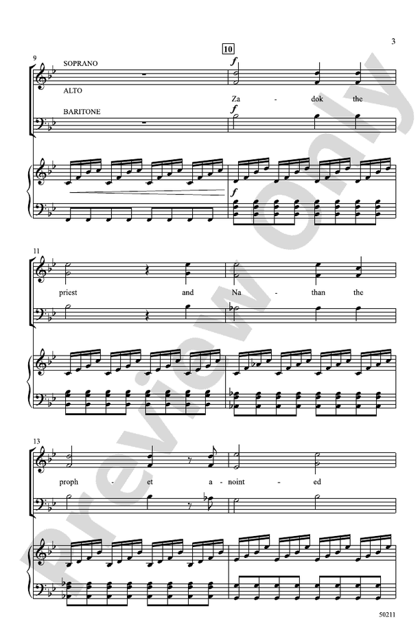 Zadok the Priest - SAB Choral Octavo (Digital Download)