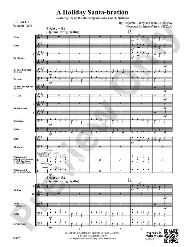 A Holiday Santa-bration – Full Orchestra Conductor Score & Parts