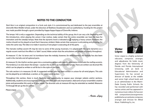 Rock Hero - Jazz Ensemble Conductor Score & Parts (Digital Download)