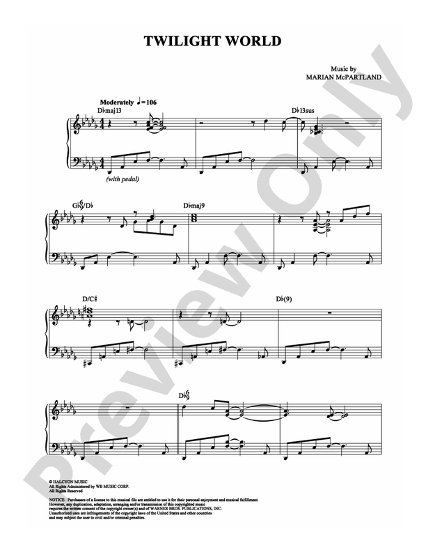 Twilight World - Piano (Digital Download)