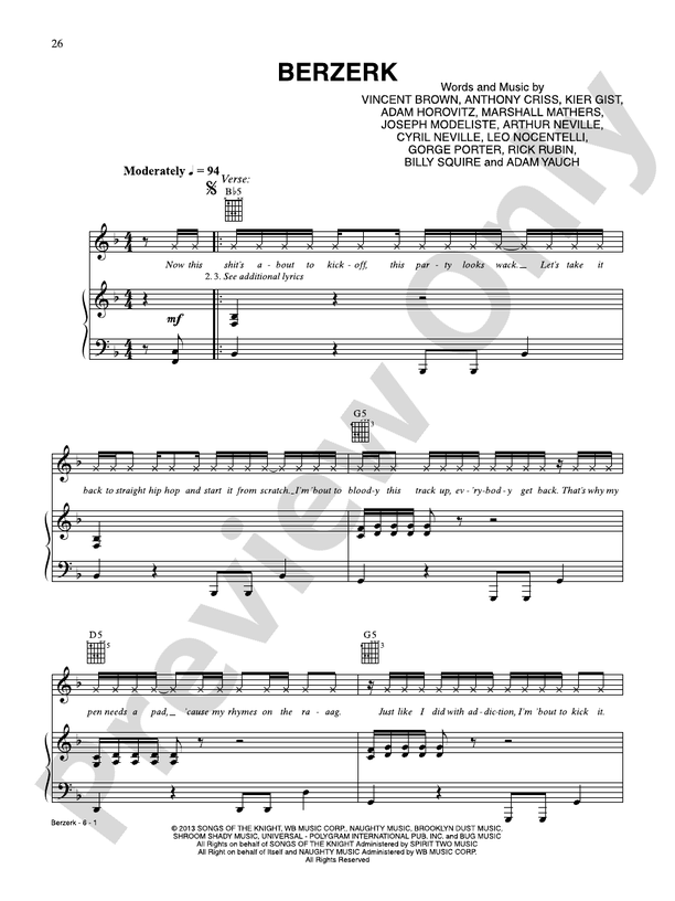 Berzerk - Eminem - PVG (Digital Download)