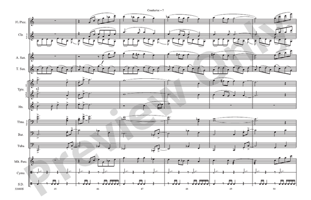 Seapower Fanfare – Marching Band Conductor Score & Parts (Digital Download)