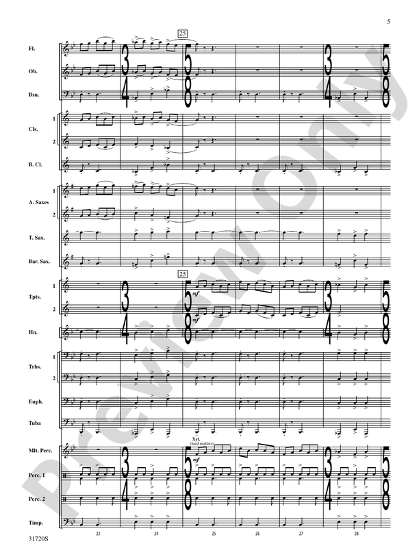 Pony Express - Concert Band Conductor Score & Parts (Digital Download)