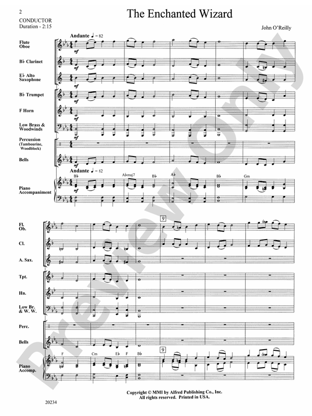 The Enchanted Wizard - Concert Band Conductor Score & Parts (Digital Download)