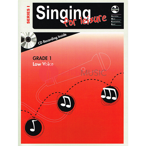 Singing For Leisure Series 1 Grade 1 - Low Voice/CD AMEB 1203082839