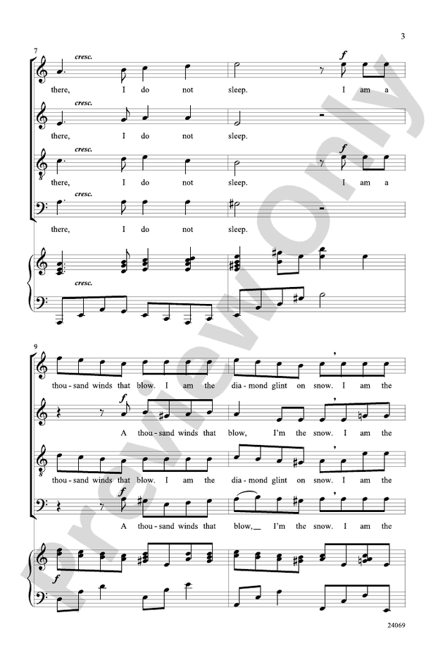 Do Not Weep – SATB Choral Octavo (Digital Download)