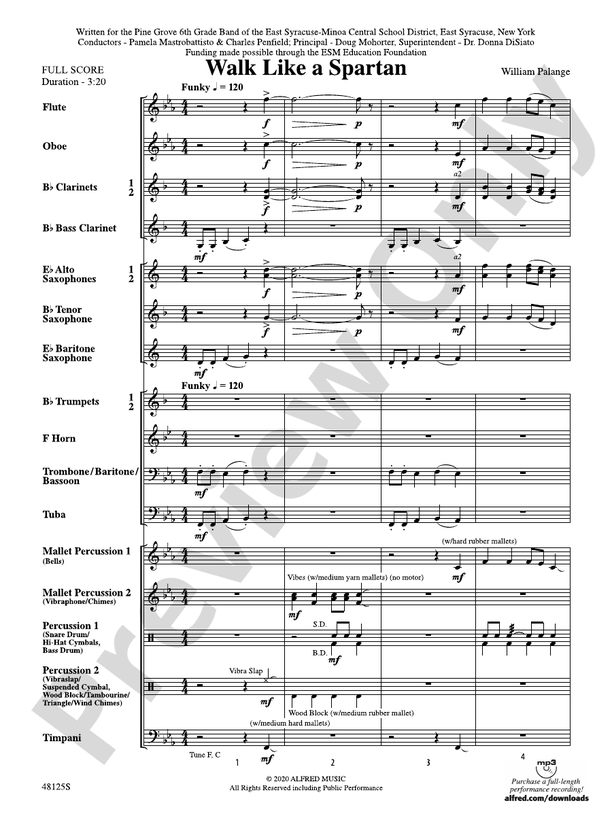 Walk Like a Spartan - Concert Band Conductor Score & Parts (Digital Download)