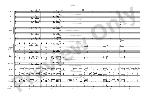 Whole Lotta Love – Marching Band Conductor Score & Parts (Digital Download)
