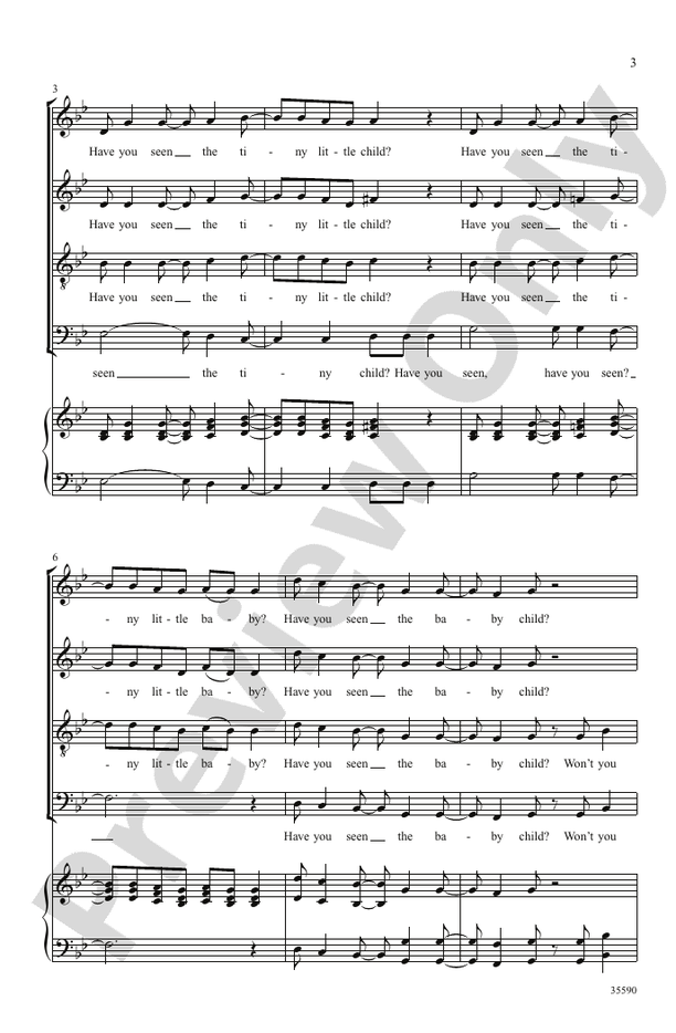 Have You Seen the Baby? – SATB, a cappella Choral Octavo (Digital Download)