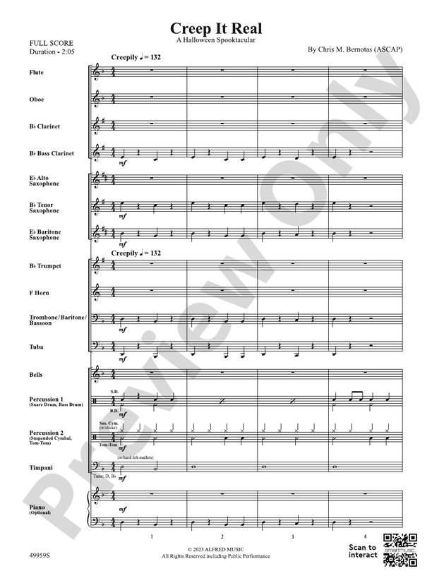 Creep It Real – Concert Band Conductor Score & Parts (Digital Download)