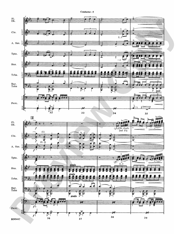 Alvamar Overture - Concert Band Conductor Score & Parts (Digital Download)