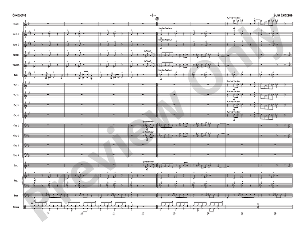Slim Chickens – Jazz Ensemble Conductor Score & Parts (Digital Download)