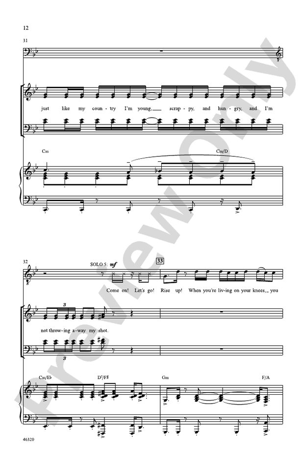 Hamilton – SATB Choral Octavo (Digital Download)