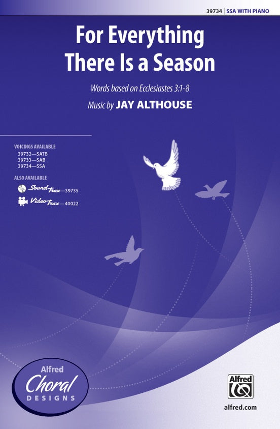 For Everything There Is a Season – SSA Choral Octavo (Digital Download)