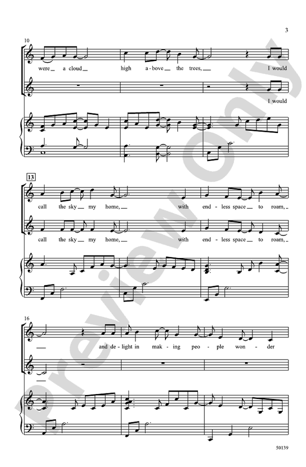 I Wish I Were a Cloud - 2 Part Treble Choral Octavo (Digital Download)