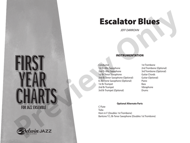 Escalator Blues - Jazz Ensemble Conductor Score & Parts (Digital Download)