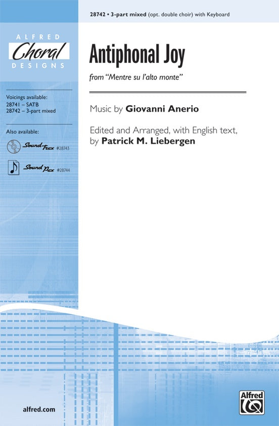 Antiphonal Joy (from Mentre su l'alto monte) – 3-Part Mixed Choral Octavo (Digital Download)