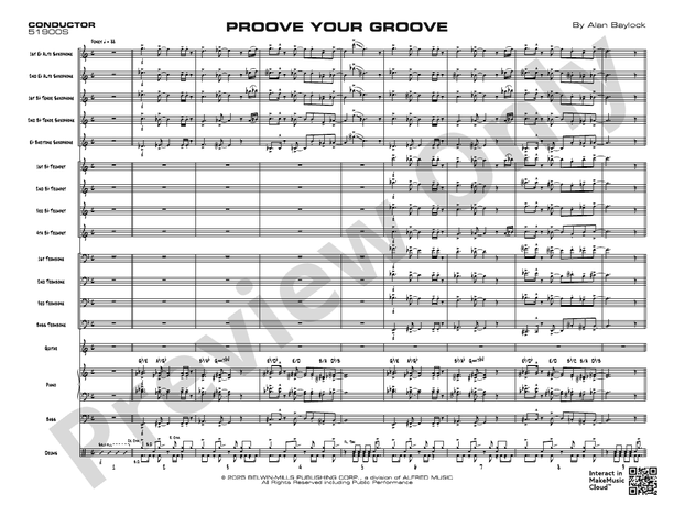 Proove Your Groove – Jazz Ensemble Conductor Score & Parts (Digital Download)