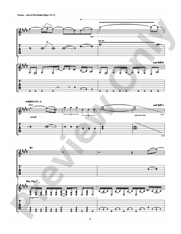 Just Let Me Breathe - Guitar TAB (Digital Download)