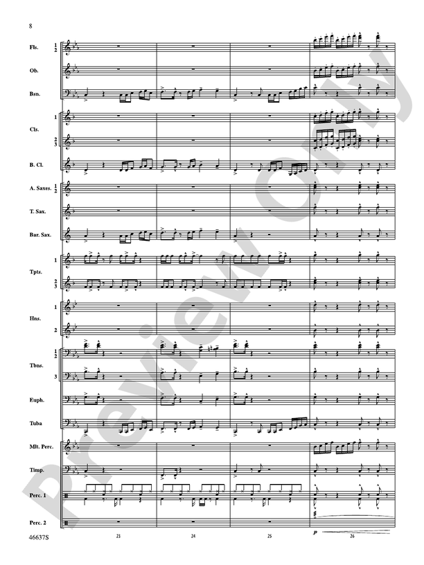 Bruno Mars on Tour - Concert Band Conductor Score & Parts (Digital Download)