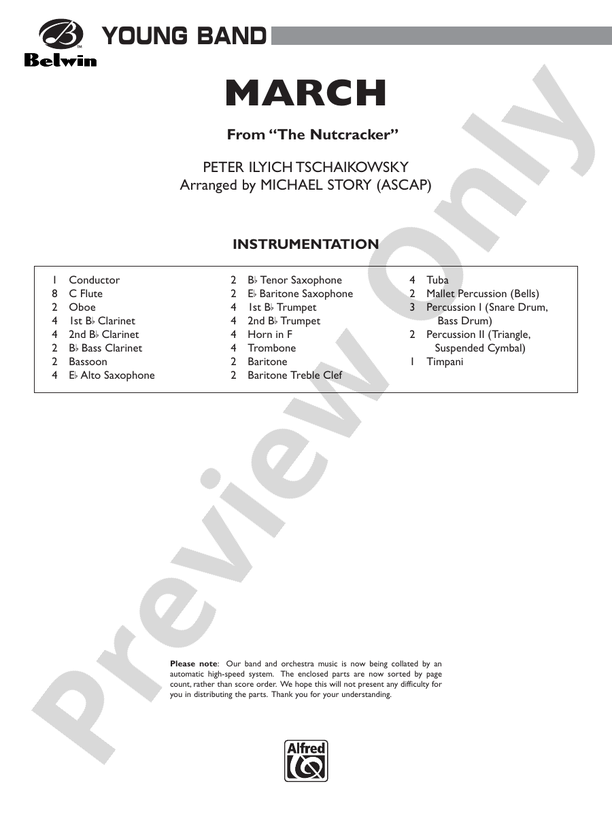 March from The Nutcracker - Concert Band Conductor Score & Parts (Digital Download)