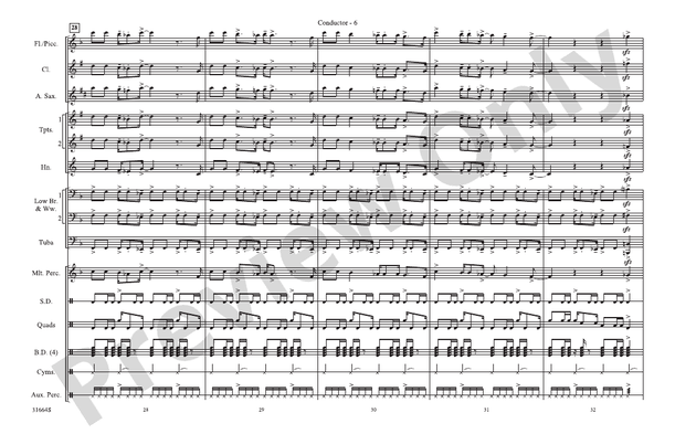 Immigrant Song – Marching Band Conductor Score & Parts (Digital Download)