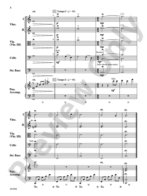 Silent Night - String Orchestra Conductor Score & Parts (Digital Download)