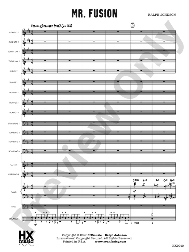 Mr. Fusion – Jazz Ensemble Conductor Score & Parts (Digital Download)