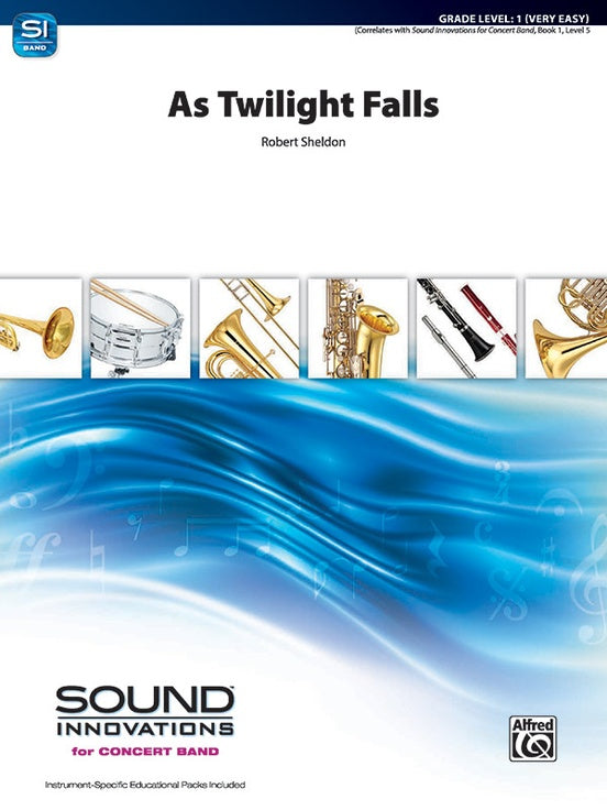 As Twilight Falls (Grade 1) - Concert Band Conductor Score & Parts (Digital Download)