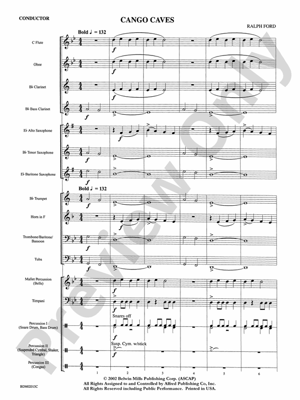 Cango Caves - Concert Band Conductor Score & Parts (Digital Download)
